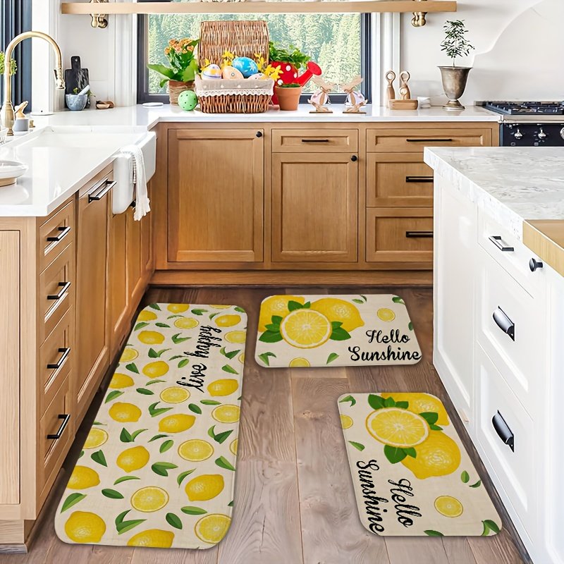 סט שטיחי לימון: זוהר הקיץ בלב ביתך!