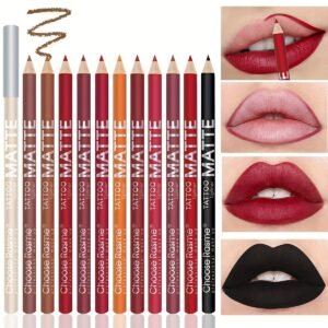 12-Piece Matte Lip Liner Set: For Irresistible Beauty