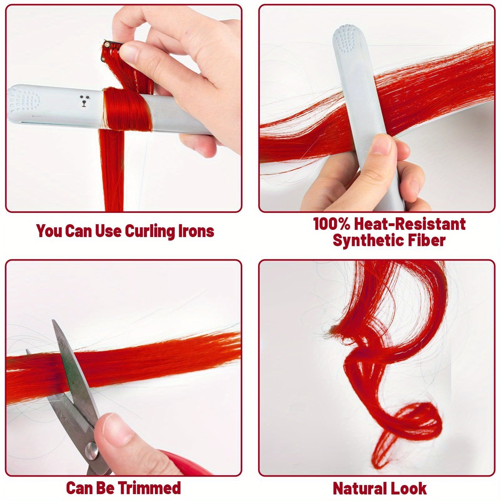 Shine with Enchanting Colors: Easy Clip-in Temporary Hair Extensions for an Unforgettable Look! - Image 4