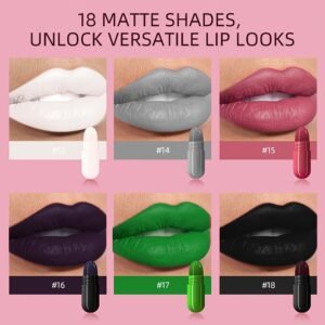 Glow Limitlessly: The Enchanting 18-Shade Matte Lipstick Collection!