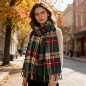 צעיף משובץ יוקרתי לחורף: חום ואלגנטיות שאי אפשר לעמוד בפניהם!