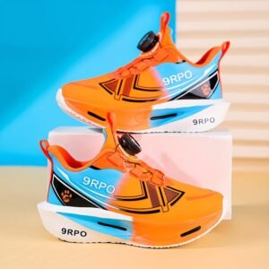 Innovative Boys' Athletic Shoe: Comfort, Speed, and Style with a Spin Buckle!