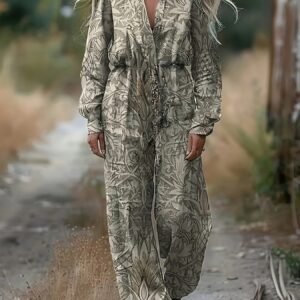 بذلة الأزهار الأنيقة: سحر الأنوثة وراحة لا تضاهى