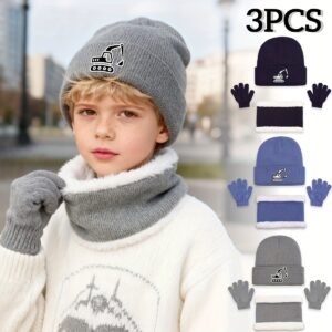 Adventures in Warmth & Style: The Triple Excavator Winter Set for Your Little Heroes!