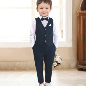 אופנה בלתי נשכחת לקטנך: סט חליפה יוקרתי לאירועים בארבעה חלקים!