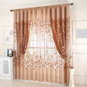 קסם האלגנטיות הפרחונית: וילון שקוף שהופך את המרחב שלכם לנווה מדבר יוקרתי