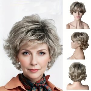 تاج الأناقة: شعر فضي مموج يسرق الأنظار