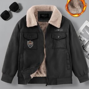 Boys' Winter Jacket: Warmth and Modern Style with a Collegiate Touch!