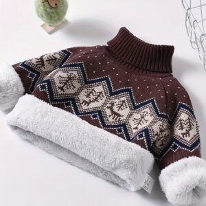 دفء الشتاء المرح: سويتر الرنة وشجرة الأعياد لطفلك!