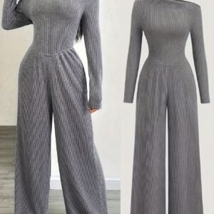 Contemporary Chic Jumpsuit: Enchanting One-Shoulder Style