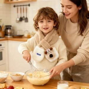 دفء ومرح: وشاح الكلب الكرتوني المثالي لطفلك!