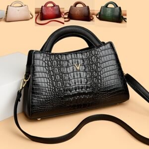 حقيبة التمساح الفاخرة: أناقة لا تقاوم وسعة لا تصدق!