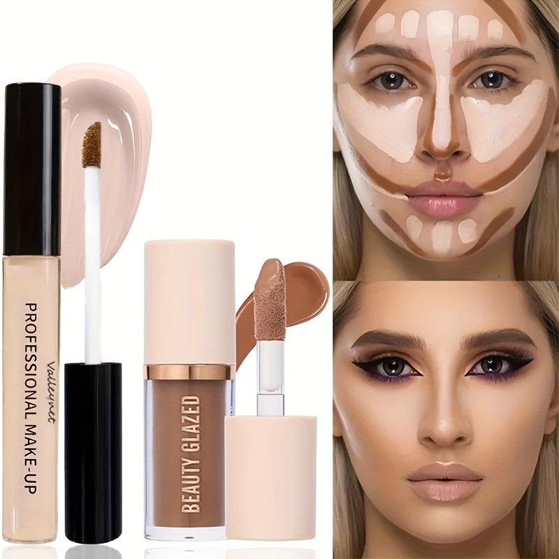 ثنائي الجمال السائل: خافي عيوب وتحديد ملامح بتغطية كاملة