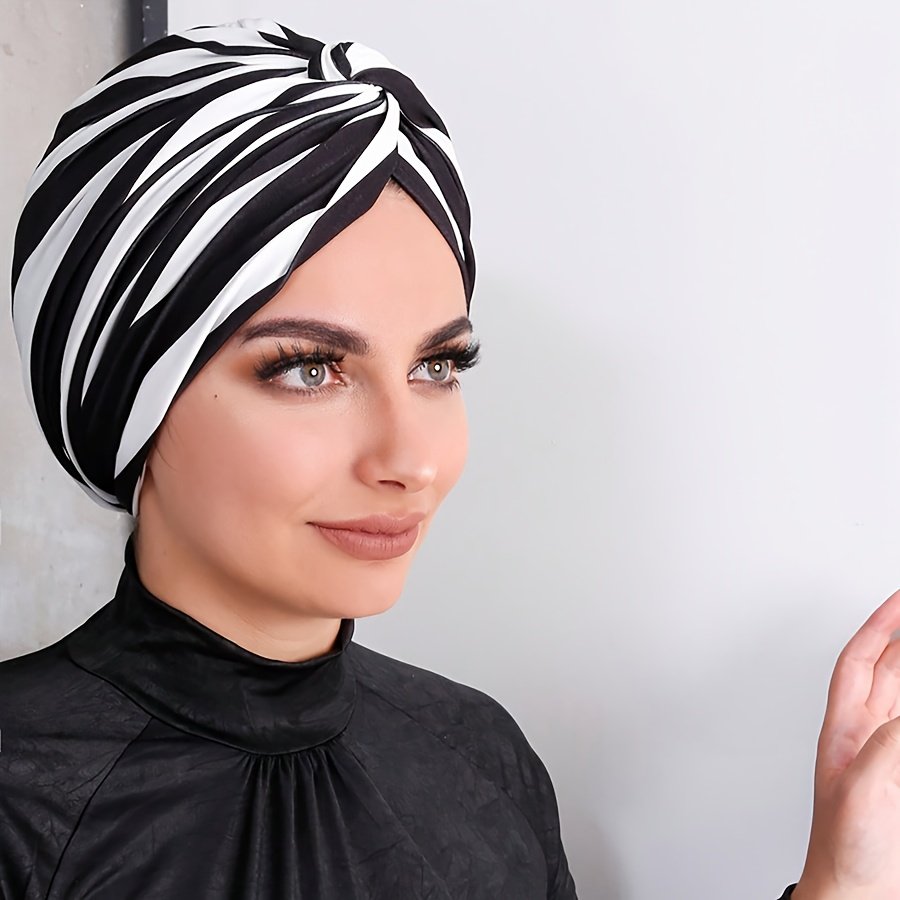 אלגנטיות מיידית: טורבן פסים קל ללבישה לכל יום!