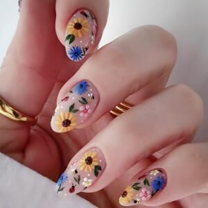 Vibrant Almond Nails: Nature's Captivating Touch for Your Fingertips!