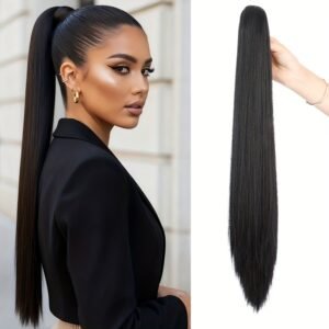 تألقي بلمسة ساحرة: وصلة ذيل الحصان الطويل والمستقيم!