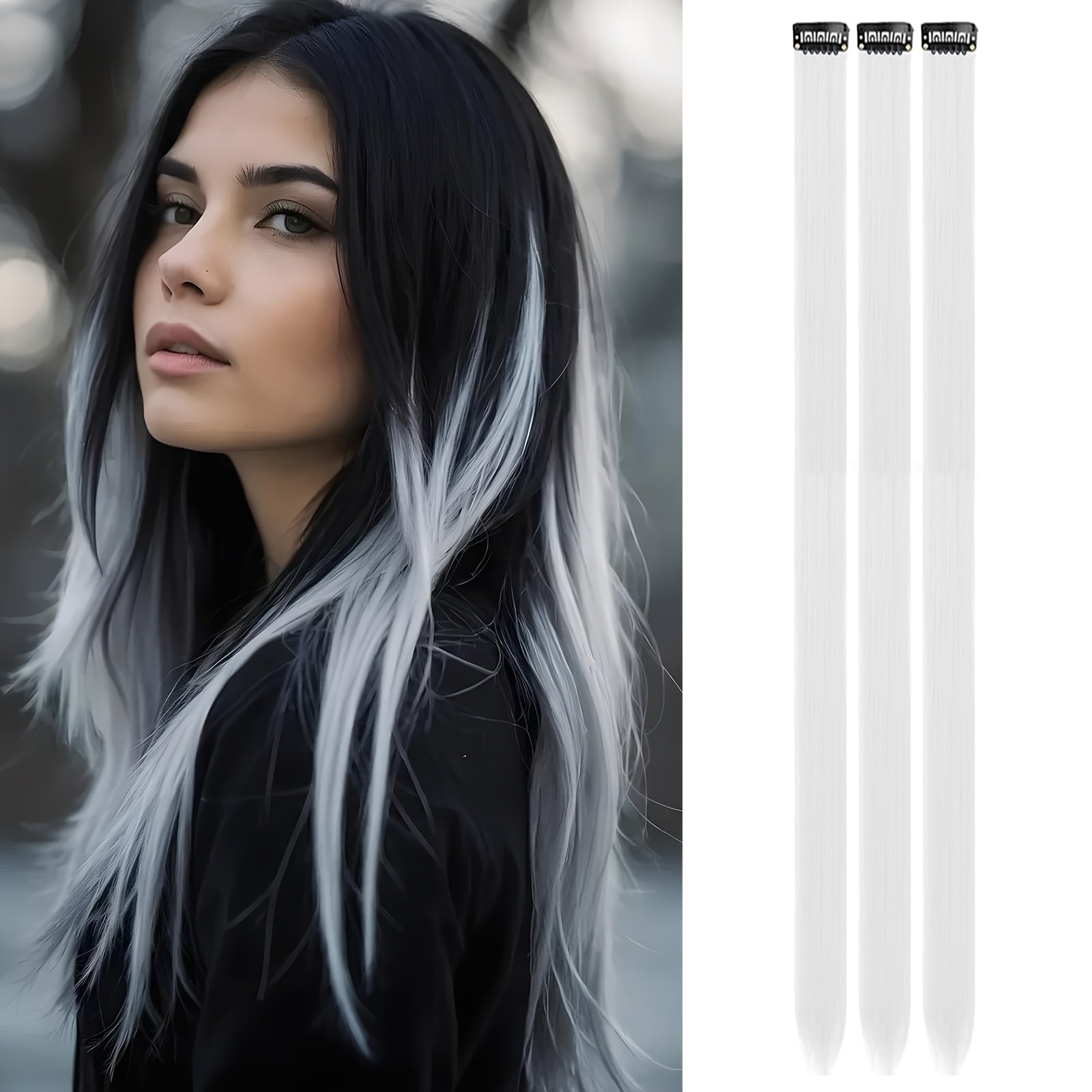 Shine with Enchanting Colors: Easy Clip-in Temporary Hair Extensions for an Unforgettable Look! - Image 3