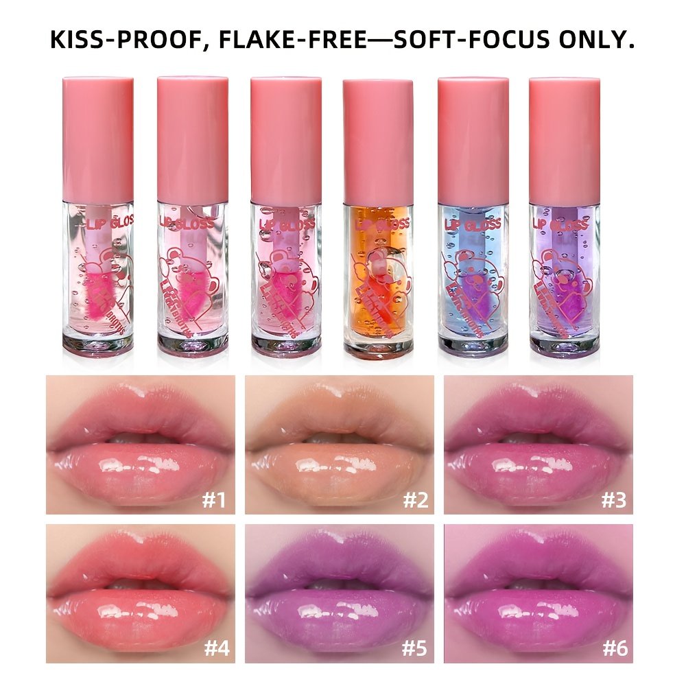 קסם הצבעים המשתנים: סט גלוסים יוקרתי לשפתיים (6 יחידות) – תמונה 2