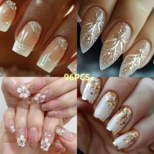 96 قطعة من فن الأظافر: تألقي في كل مناسبة بلمسة ساحرة!