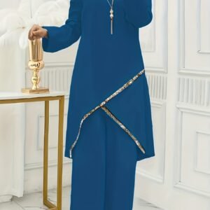 תזרחי בנגיעה של יוקרה: הסט האלגנטי בשני חלקים מעוטר פאייטים