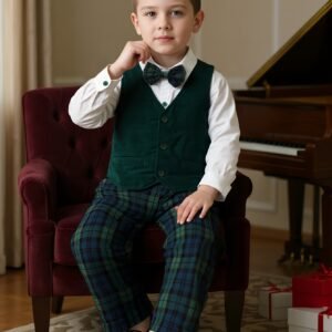 أناقة الأمير الصغير: طقم رسمي فاخر رباعي القطع للأولاد من BOARNSEORL