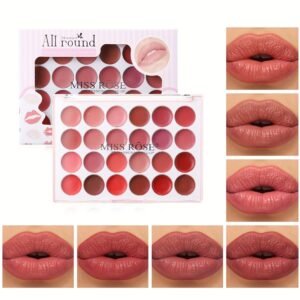 Professional 24-Color Matte Lip Palette: Long-Lasting Look & Irresistible Charm!