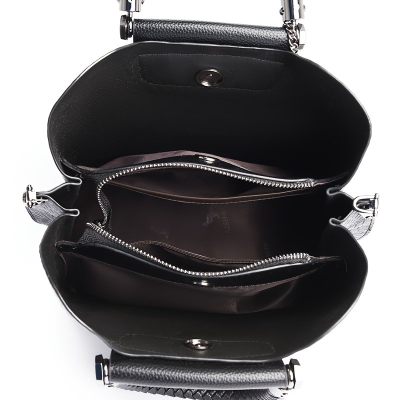 תיק ALFREDO: נגיעת תנין שחורה... אלגנטיות שאי אפשר לעמוד בפניה! – תמונה 5