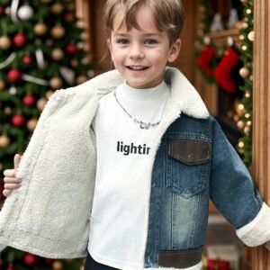 ג'קט ג'ינס מרופד: חמימות וסטייל לחורף המיוחד של ילדכם!