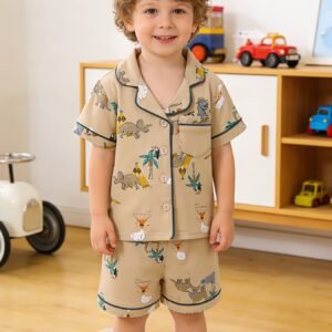 פיג'מת קיץ לבנים: הרפתקאות דינוזאורים לשנת חלומות!