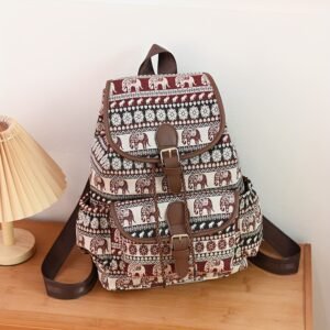 رفيقة الأناقة والعملية: حقيبة ظهر بتصميم الفيل الفريد