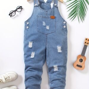 Adventures Without Limits: Stylish Denim Overalls for Your Little Prince!