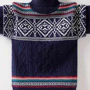 سويتر الأطفال لموسم الخريف والشتاء: دفء وأناقة بتصاميم هندسية جريئة!