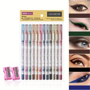 Draw Your World: 12-Color Eyeliner Set for an Unparalleled Look!