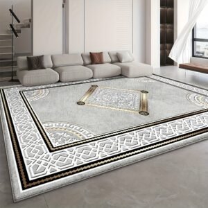 שטיח קטיפה אפור אלגנטי: יוקרה, נוחות ופרקטיות ללא תחרות!