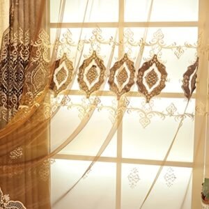ستائر التول الفاخرة المطرزة: وشاح نافذتك نحو الأناقة والرقي!