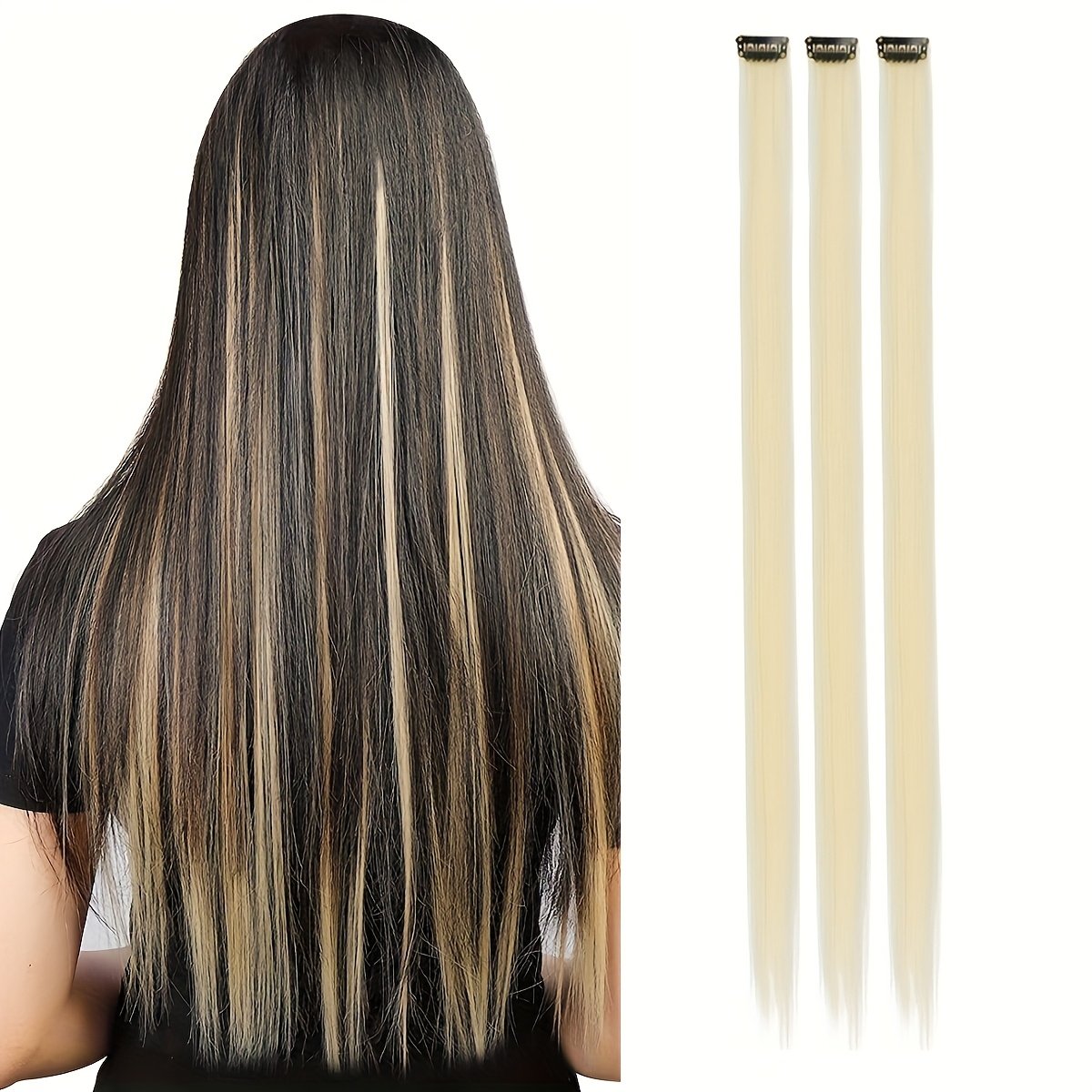 Shine with Enchanting Colors: Easy Clip-in Temporary Hair Extensions for an Unforgettable Look! - Image 21