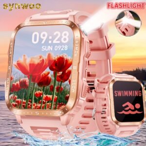 Synwoo Pink Smartwatch: Your Style, Your Health, Your World, All on One Wrist!