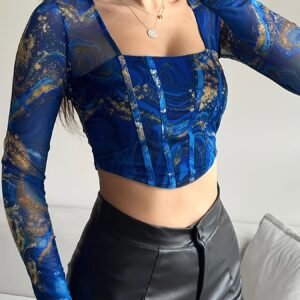 Modern Crop Top: Radiate Joyful Hues & Feminine Charm!