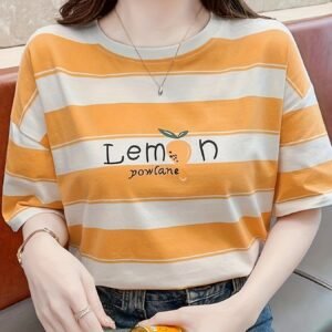 تي شيرت الصيف المخطط: أناقة عصرية وراحة لا مثيل لها!