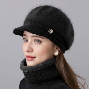 دفء الشتاء الفاخر: قبعات نسائية مبطنة بالفرو ودفايات رقبة ناعمة!