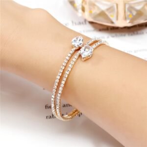 זהרי בברק שאין כמותו: צמיד זירקון יוקרתי כפול