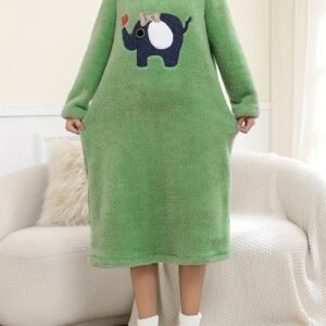 فستان نوم الفيل اللطيف: دفء وراحة لا تضاهى!