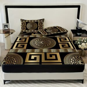 פינוק עגול: סט מצעי מיטה יוקרתי עם שלושה חלקים!