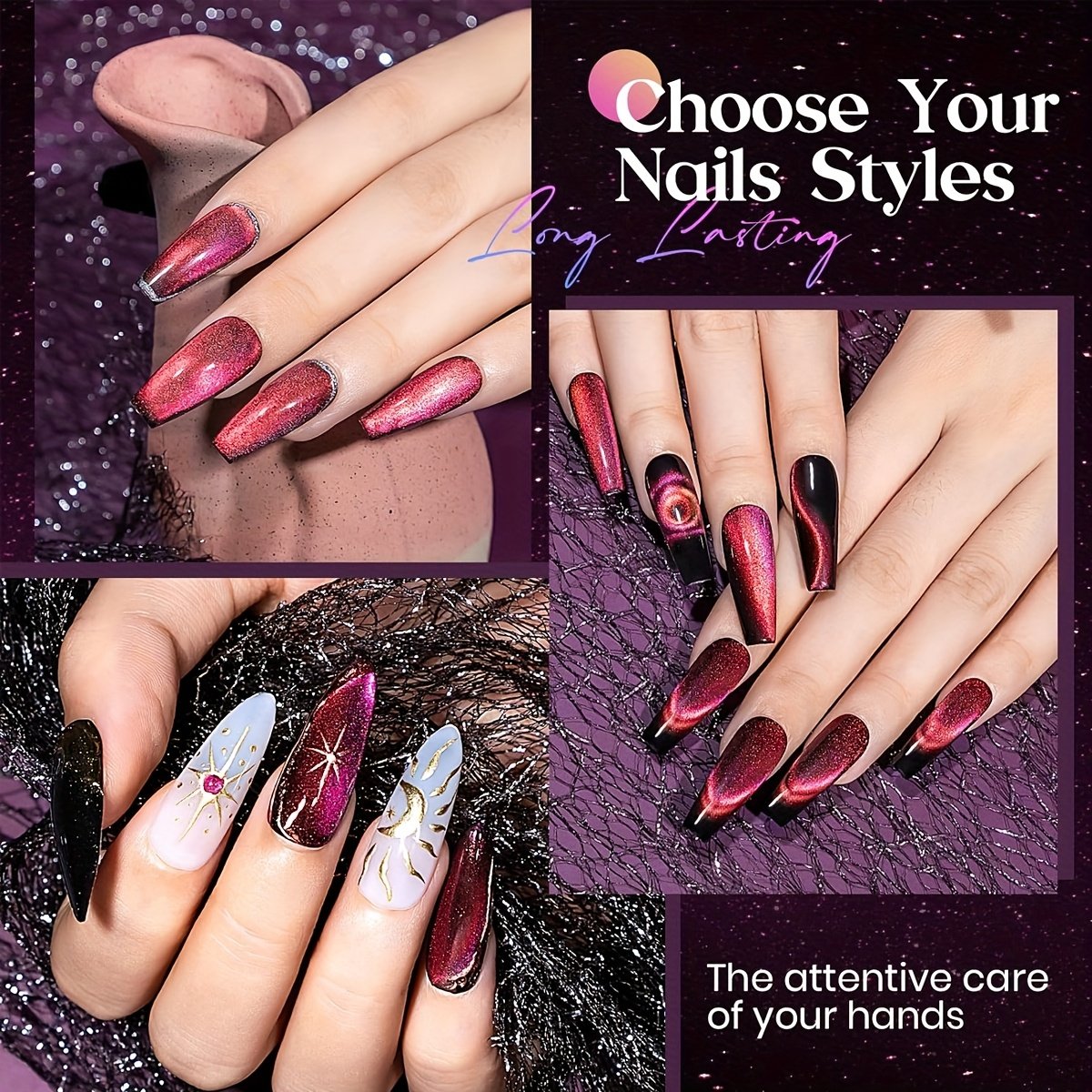 עיני חתול קוסמיות: קסם ציפורניים מגנטי יוקרתי – תמונה 2