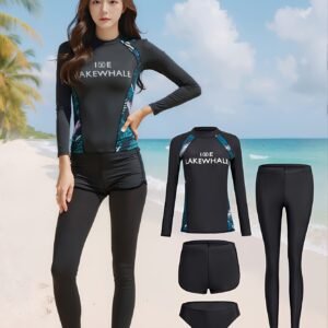Your Ultimate Look for All Your Water Adventures: The 4-Piece Women's Swimwear Set!
