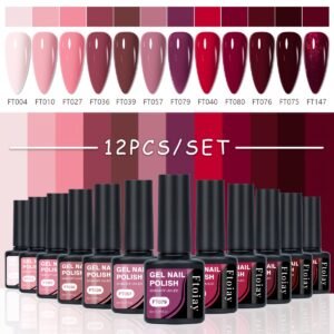 أظافر صالون في منزلك: مجموعة الجل الفاخرة بـ12 لونًا