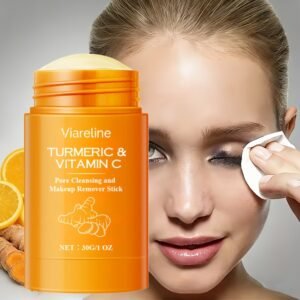 لمسة نقاء فورية: عصا إزالة المكياج بالكركم وفيتامين C