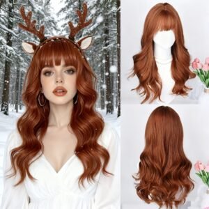 הבריקי ביופי קסום: פאה גלית ארוכה בצבע אדמדם-חום ופוני ישר!