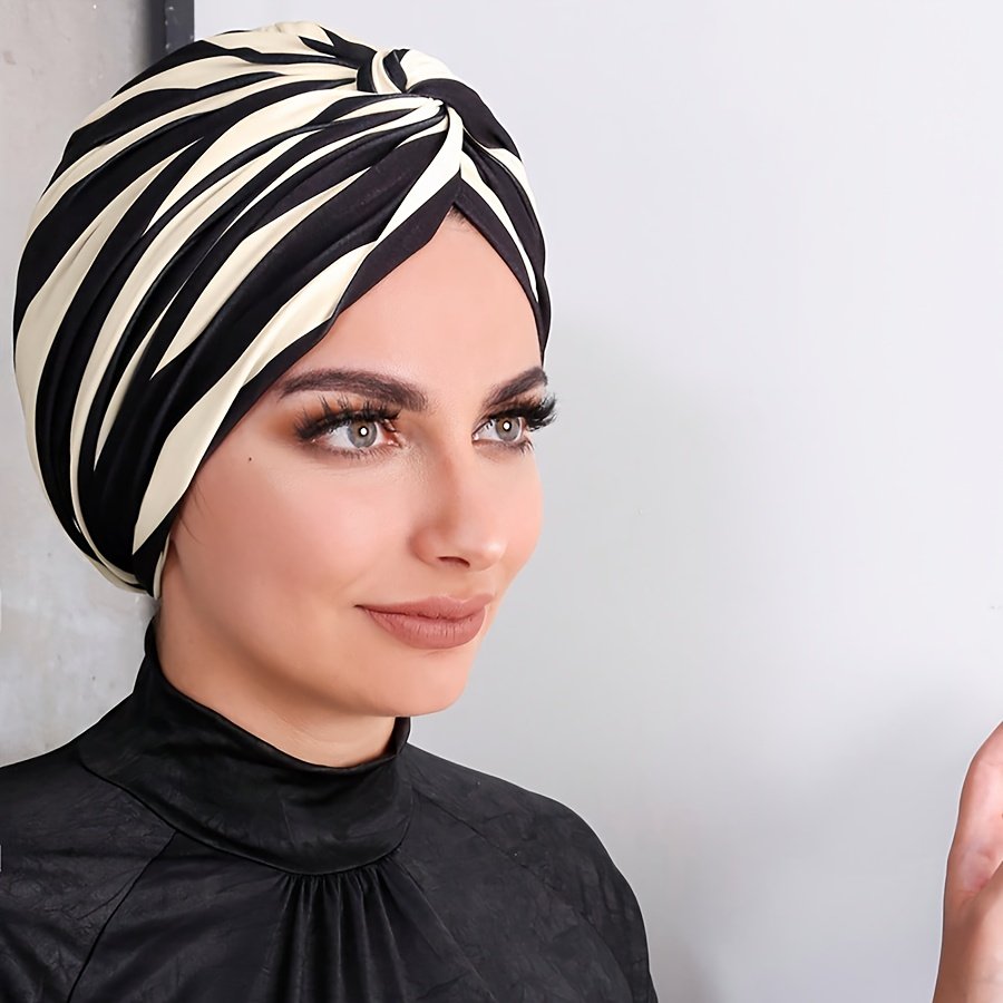 אלגנטיות מיידית: טורבן פסים קל ללבישה לכל יום! – תמונה 2