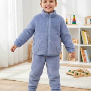 Blue Velvet Warmth Set for Boys: The Ultimate Cold Weather Companion!